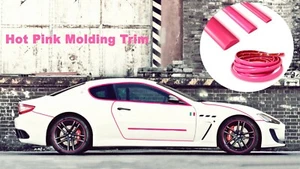 1/2" wide Hot Pink Car Bike Self-Adhesive Exterior&Interior Molding Trim 25ft - Bild 1 von 13
