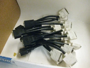 Lot of 10 DMS-59 Male to Dual DVI-I Female Y Splitter  H9361  Cable Adapter - Picture 1 of 13