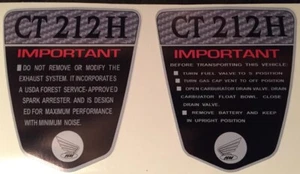 CT70 K0 H Style CARBON FIBER "Trail 212" Side badge Decals, 212cc - Bild 1 von 1