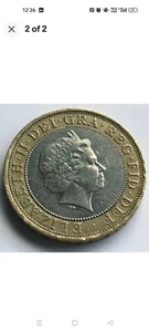 Rare 2£ coin pounds St'Paul Cathedral 1945-2005 With Minting Error. - Picture 1 of 2