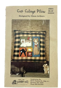 The Powder Mill Cat Collage Pillow Pattern 2031 by Diane Arthurs - Picture 1 of 7
