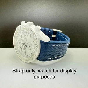 Omega X Swatch MoonSwatch Mission to the Moonphase Snoopy Blue White Watch Strap - Picture 1 of 7