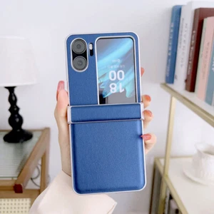 Shockproof Leather Case Hard Hinge Cover For Oppo Find N3 N2 Flip Vivo X Flip - Picture 1 of 20