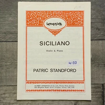 Lengnick SICILIANO by Patric Standford for Violin & Piano Accompany Sheet Music - Image 1 of 3