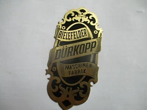 Typenschild Messing Schild Dürkopp oldtimer S70 Dürrkop Steuerkopfschild Fahrrad - Picture 1 of 1