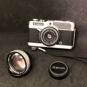 [Exc+++] Canon Demi C Half Frame 35mm Film Camera LENS 28mm f/2.8 +LENS 50 F2.8 - Picture 1 of 20