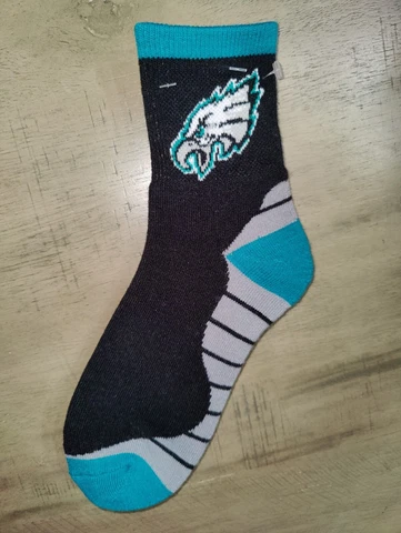 Philadelphia Eagles Mens Primary Colors NFL Team 1/4 Length Vortex Socks Large Cover