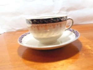 Bleu De Roi Alfred Meakin  English Cup and Saucer 1945 - Picture 1 of 6