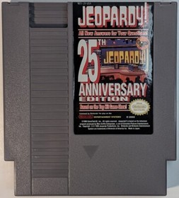 Jeopardy 25th Anniversary Edition Nintendo NES Clean & Tested Working