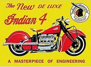 Indian 4 A Masterpiece of Engineering large metal sign 400mm x 300mm (fd)    - Picture 1 of 1