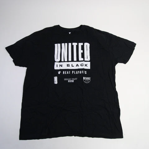 Miami Heat Fanatics Short Sleeve Shirt Men's Black Used Cover