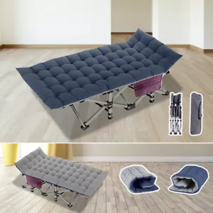 H&ZT Cuna de Camping Plegable con Alfombrilla para Adultos, Cama Exterior Resistente con Colchón - Imagen 1 de 15