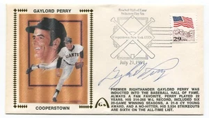 Gaylord Perry Signed FDC Autographed MLB Baseball First Day Cover HOF - Picture 1 of 1