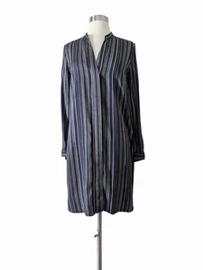 ANN TAYLOR Shirtkleid Oberteil lang gestreift blau SMALL - Bild 1 von 9