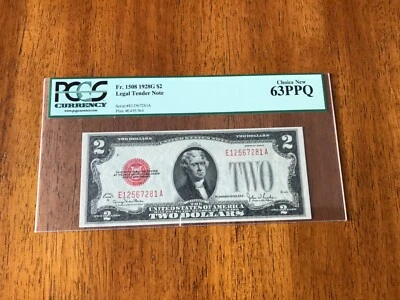 1928 $2 Legal Tender Note Red Seal PCGS 63PPQ - Image 1 of 2