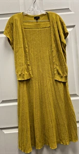 NICE Current Air Anthropolgie Boho Knit Maxi Skirt and Matching Top Size S Gold - Picture 1 of 10