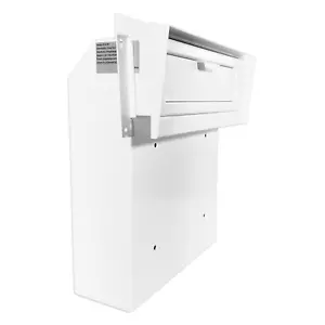 OPEN BOX Rainproof Heavy Duty Through The Door Safe Mail Drop Box, White - Picture 1 of 9