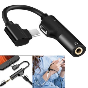 USB-C Type-C To 3.5mm Jack AUX Headphone Audio Splitter Charging Adapter Cable - Photo 1 sur 8