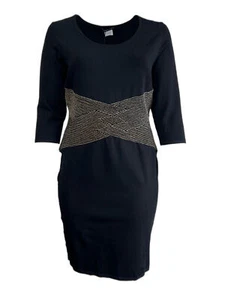 Marina Rinaldi Women's Nero Gnanes Knitted Glitter Waist Dress NWT - Picture 1 of 3
