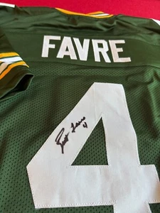 Brett Favre Trikot "Autogrammiert" (Becket) Packers (grün) (selten / Vintage) - Bild 1 von 2
