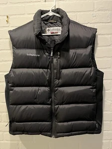 Columbia Titanium Mens XL Black Puffer Vest Gorp Sleeveless - Picture 1 of 16