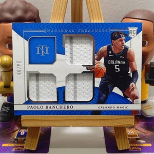 /99 Panini National Treasures Paolo Banchero Tarjeta de Novato RC Jersey Parche RTM PBO - Imagen 1 de 6