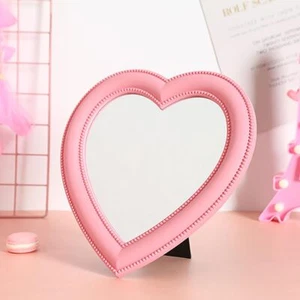 11-Inch Pink Heart MirrorCute Mirror for Wall Bedroom Mirror Tabletop Makeup ... - Picture 1 of 9