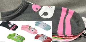 Hello Kitty and Friends 5 Pairs No Show  Socks Shoe Size 4-10 Kuromi Cinnamoroll - Picture 1 of 7