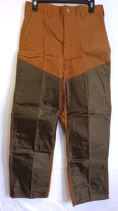Vtg Men's SafTbak Duck Brown Nylon Faced Hunting Brush Pants 32x30 Vintage USA - Picture 1 of 14