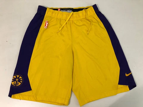 YELLOW NIKE DRI-FIT LA SPARKS BASKETBALL SHORTS WNBA WOMENS SIZE LT LARGE TALL Cover