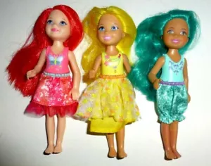 Barbie Doll Dreamtopia Chelsea Sprite Teal Yellow Pink Hair 2014 15 Rainbow Cove - Picture 1 of 5