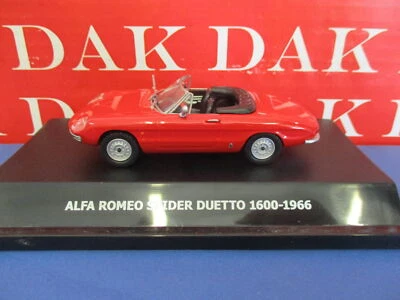 Die cast 1/43 Modellino Auto Alfa Romeo Spider Duetto 1600 Rosso 1966 Maxi Car - Immagine 1 di 4