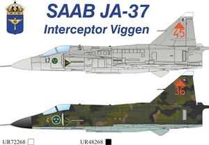 Calcomanías UpRise UR48268 - CALCOMANÍA SAAB JA37 Interceptor Viggen 1/48 - Imagen 1 de 8