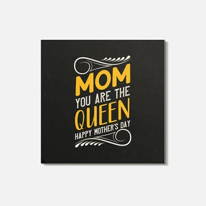 Happy Mothers Day Queen 4'' X 4'' Square Wooden Coaster - Picture 1 of 3