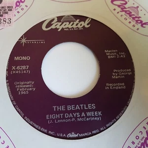 Beatles - Eight Days A Week -  7" Vinyl Single  US 1988 Mono Press NM Jukebox - Picture 1 of 10