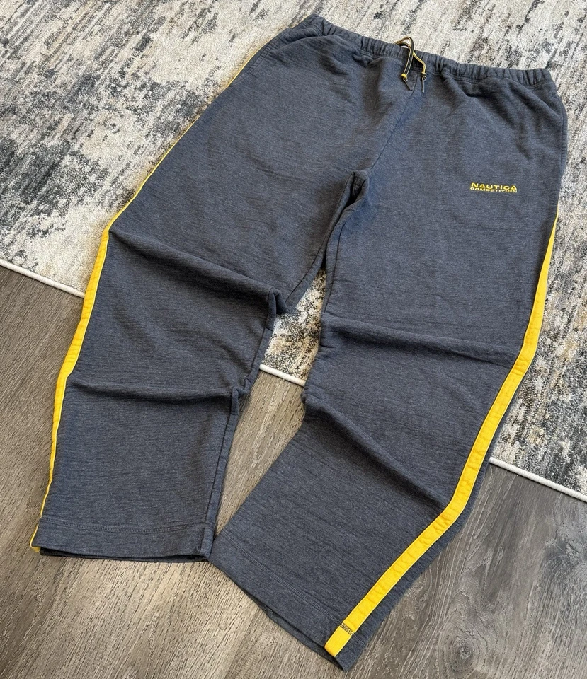 Винтажные спортивные штаны 90-х Y2K Nautica Competition — тяжелые мешковатые — серые мужские XL - Изображение 1 из 4