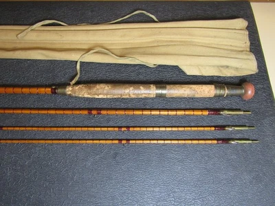 British Bamboo fly rod 3/2, 10 3/4 ft. Steel Centre, Foster, Hardy, W. Bampton ? - Image 1 of 4