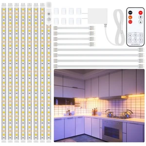 Kit de iluminación debajo del gabinete - 8 piezas, 2700K luces flexibles blancas cálidas - Imagen 1 de 7