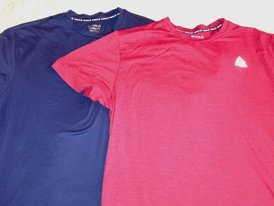 2 camisetas deportivas Reebok para hombre talla XL manga corta azul marino y rojo Foto 1 de 4