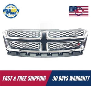 2011-2014 Dodge Avenger Upper Grille Chrome & Black w/ Emblem 2012 2013 - Picture 1 of 15
