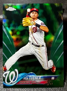 2018 Topps Chrome - Trea Turner #146 Green Wave Refractor /99 **MINT**QRSC** - Picture 1 of 10