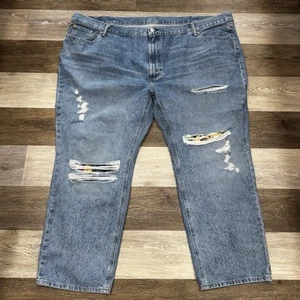 Levis 541 Straight Leg Jeans Men’s Sz 52x30 Denim Blue Distressed Rips EUC - Picture 1 of 10