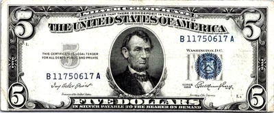 1953 $5 Silver CVF Fr. 1655 - Image 1 of 3