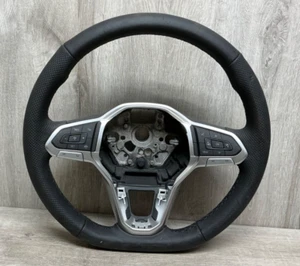 VW PASSAT ARTEON TIG..SPORT STEERING WHEEL FLATTENED LEATHER R LOGO OEM - Picture 1 of 9