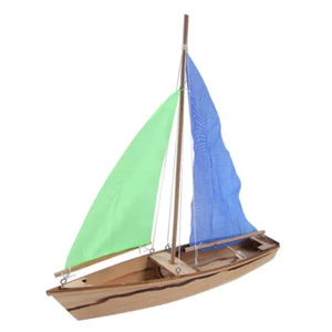 Conjunto de velero juguetes para ancianos hágalo usted mismo kit velero de madera de hemotón - Imagen 1 de 12