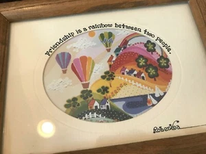 Vintage Mid Century Rainbows And Balloons Roberta’s Collection Artwork Picture - Picture 1 of 8