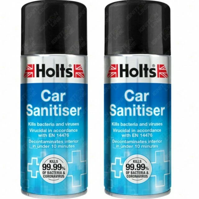 Holts Car Sanitiser Cleaner Air Con Bomb Fresh Purifier Kills Viruses 150ml X 2- HAPP0086B