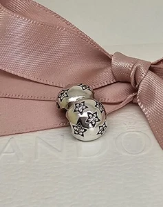 Authentic Pandora Starry Night Twinkle CZ Stars Clip Charm  791058CZ - Picture 1 of 2