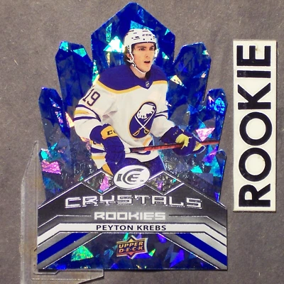 PEYTON KREBS 2021/22 Upper Deck ICE Crystals ROOKIE DieCut #IC-38 Buffalo Sabres - Image 1 of 4