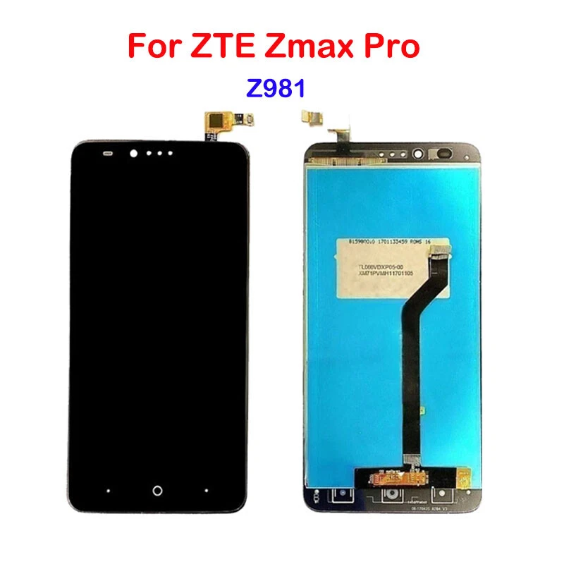 Digitalizador de pantalla táctil con marco pantalla LCD original de 6" para ZTE Zmax Pro Z981 Foto 1 de 4